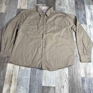 Wrangler Preium Quality, Brown, Button Up, 2XL, Long Sleeve
